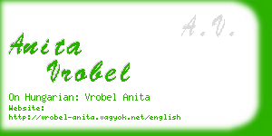 anita vrobel business card